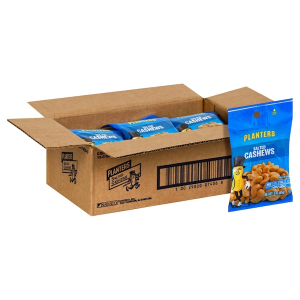 Planters Planters Salted Cashews 3 oz. Bag, PK12 10029000074368 - main